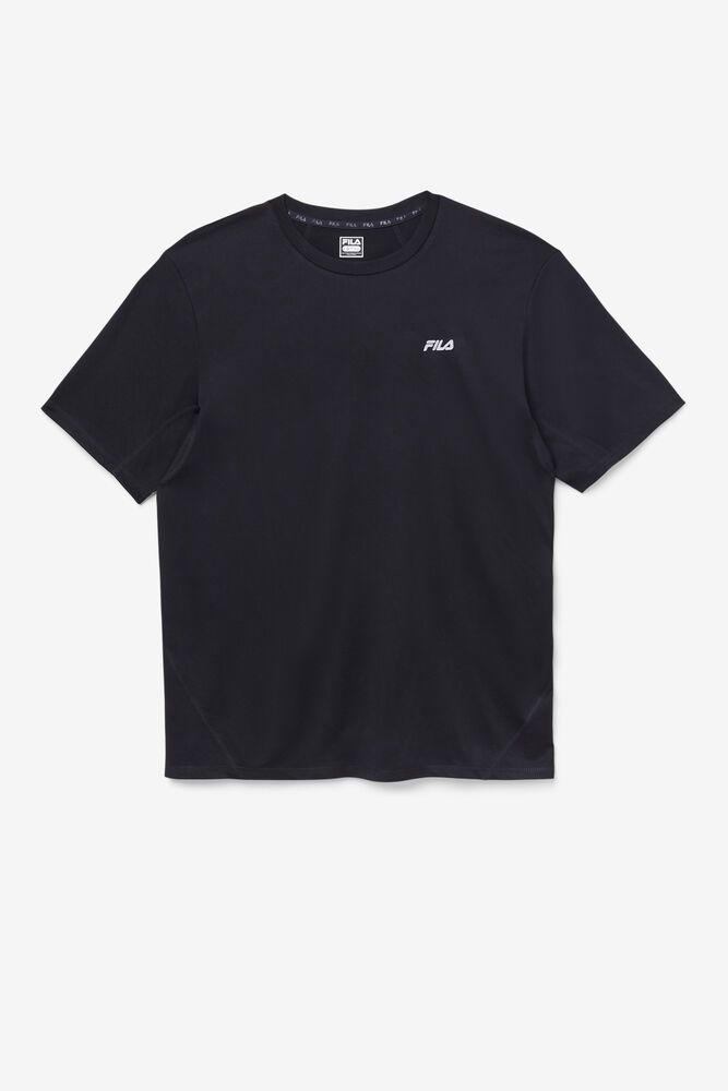 Fila T-Shirt Mens Black - Nadeem Crew - Philippines 9271680-HM